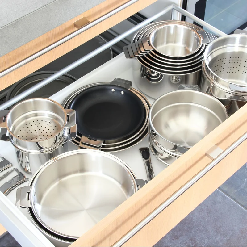 Cacerola y sauté de acero inoxidable multicapa Casteline Cristel