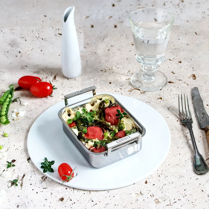 Bandeja de acero inoxidable mini 3-Ply Cristel