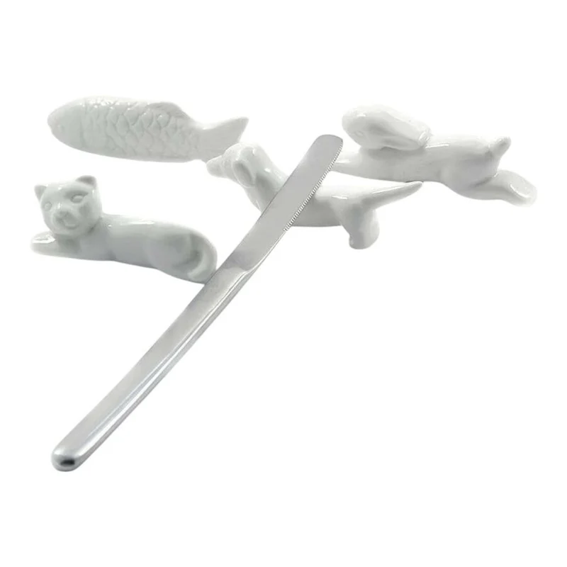 Set de 6 reposa cuchillos de porcelana Fattoria La Porcellana Bianca