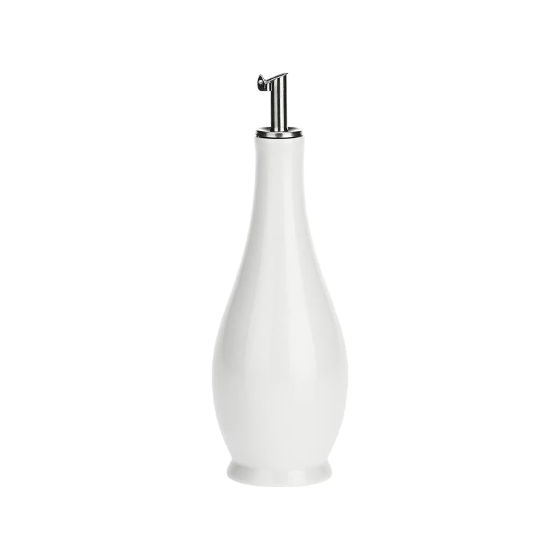 Aceitera y vinagrera ovalada de porcelana Menage La Porcellana Bianca