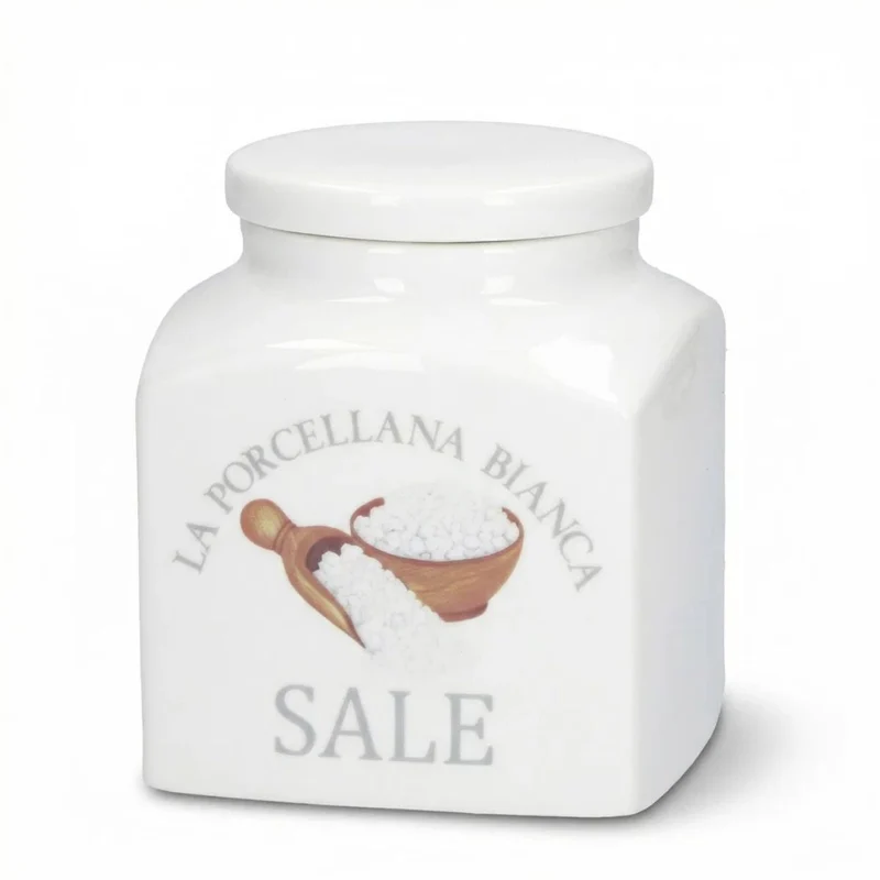 Tarro de porcelana para sal Conserva La Porcellana Bianca