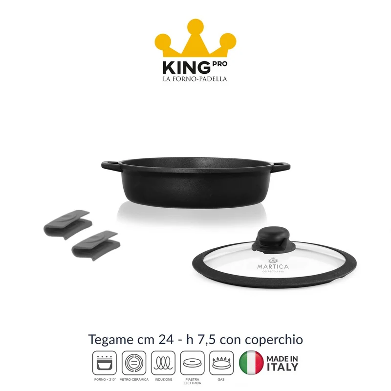 Tegame antiaderente ad induzione 24 cm - King Pro
