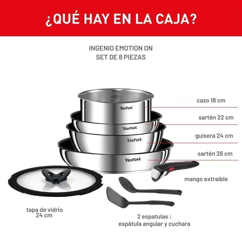 Conjunto de 8 piezas Ingenio Tefal