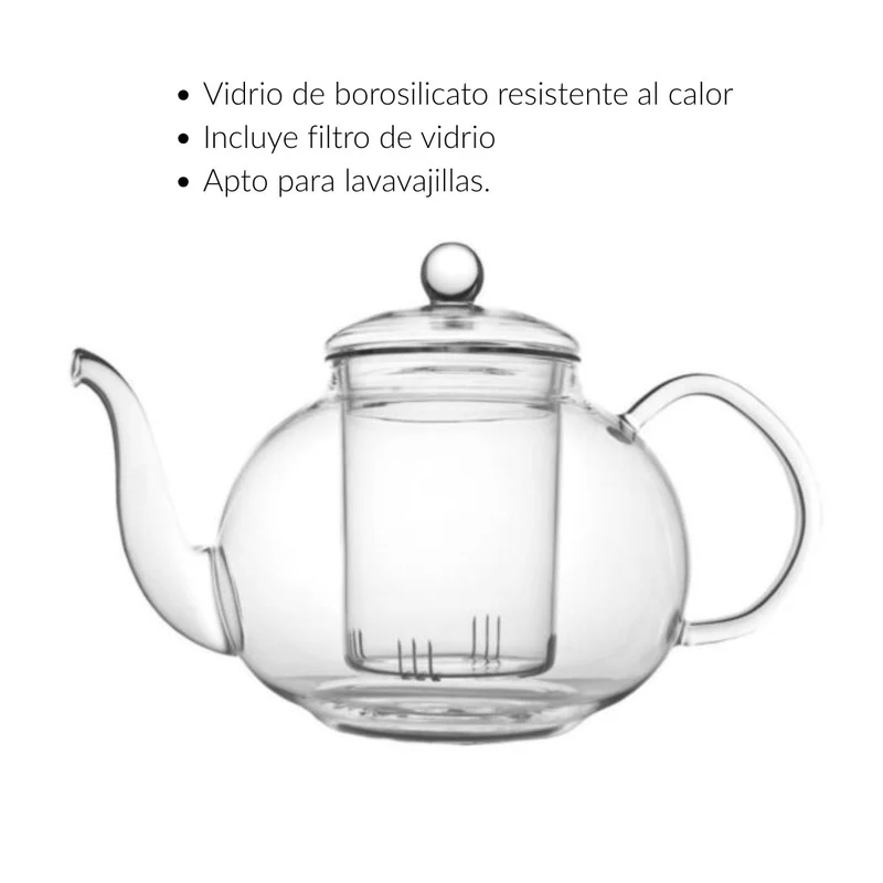 Tetera de cristal con infusor Verona Bredemeijer