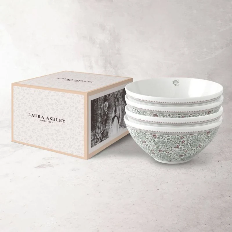 Set de 4 boles de porcelana Wild Clematis Laura Ashley
