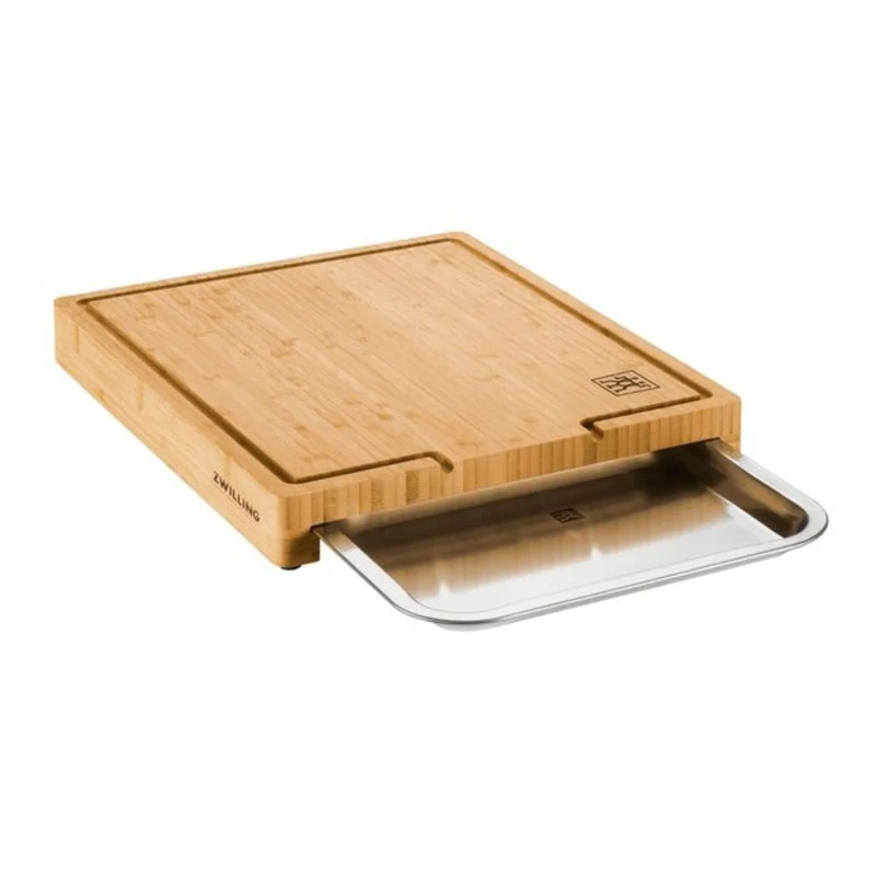 Tabla para cortar de bambú con bandeja de goteo de inox Zwilling