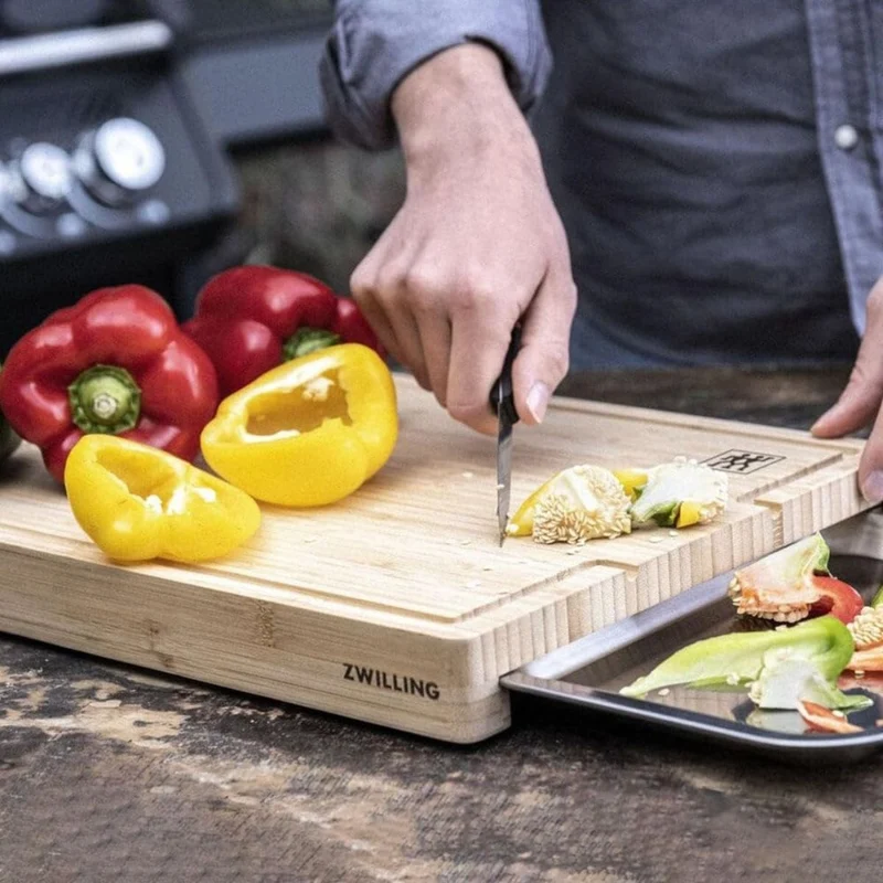 Tabla para cortar de bambú con bandeja de goteo de inox Zwilling