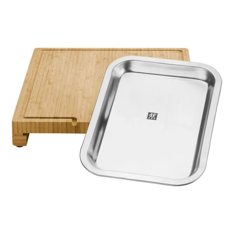 Tabla para cortar de bambú con bandeja de goteo de inox Zwilling