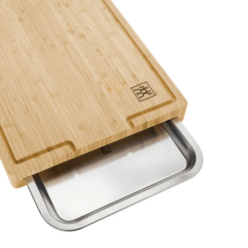 Tabla para cortar de bambú con bandeja de goteo de inox Zwilling