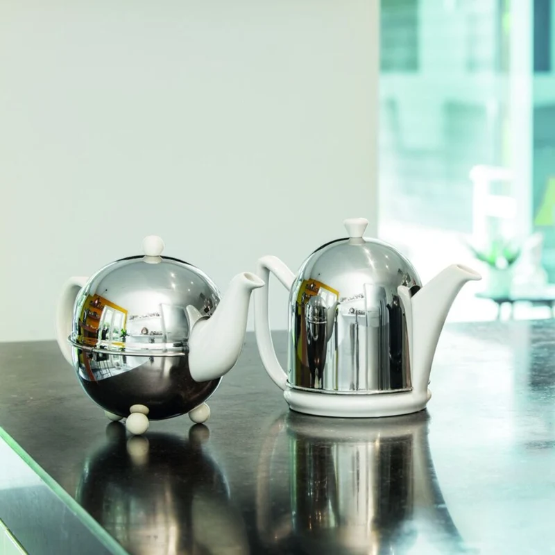 Tetera cerámica clásica con carcasa aislante de inox Cosy Bredemeijer