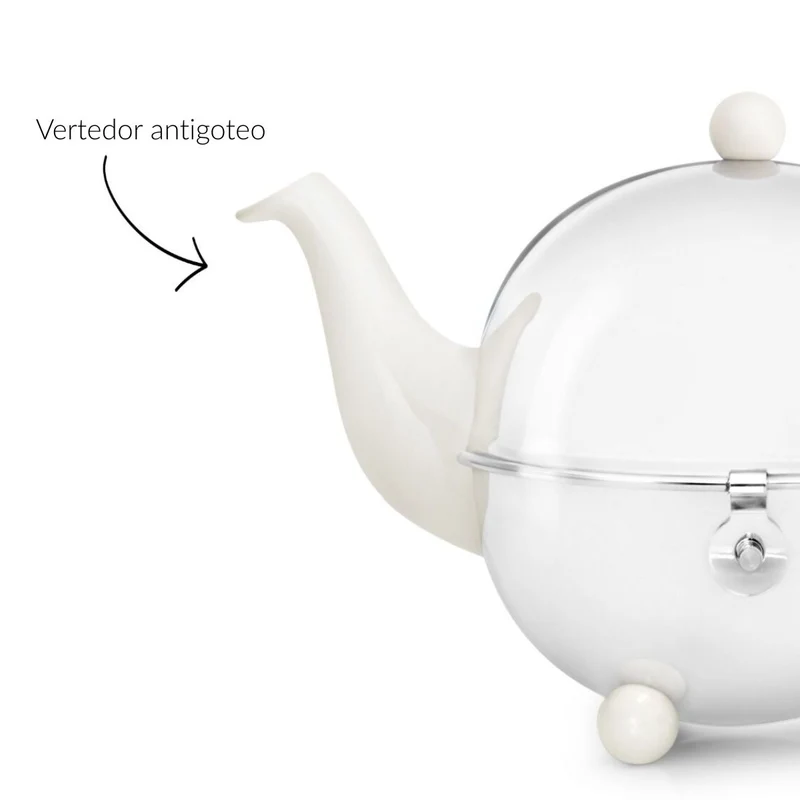 Tetera cerámica clásica con carcasa aislante de inox Cosy Bredemeijer