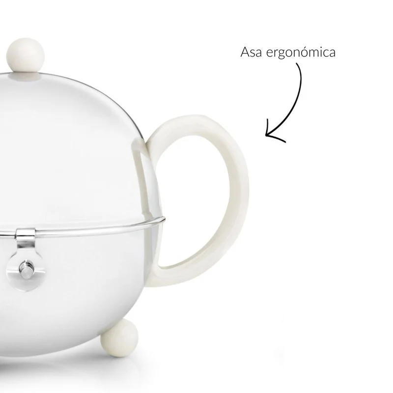 Tetera cerámica clásica con carcasa aislante de inox Cosy Bredemeijer