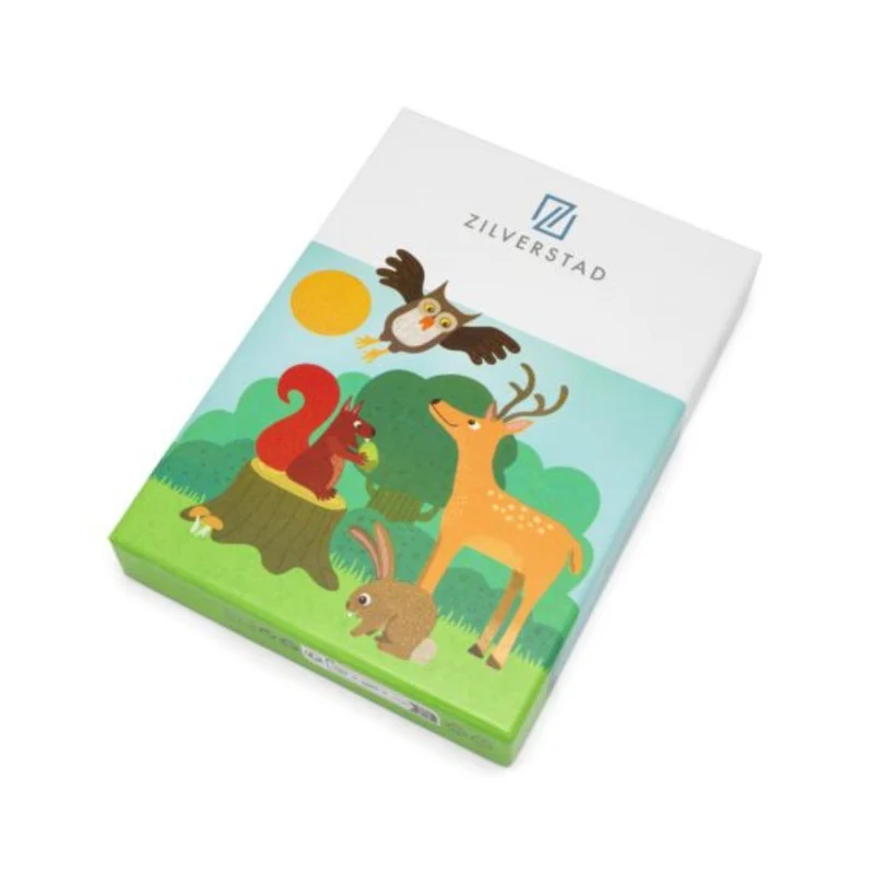Cubertería de 4 piezas de acero inox Forest Animals Zilverstad