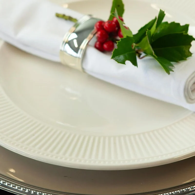 Set de 6 servilleteros de acero inoxidable Oval Zilverstad