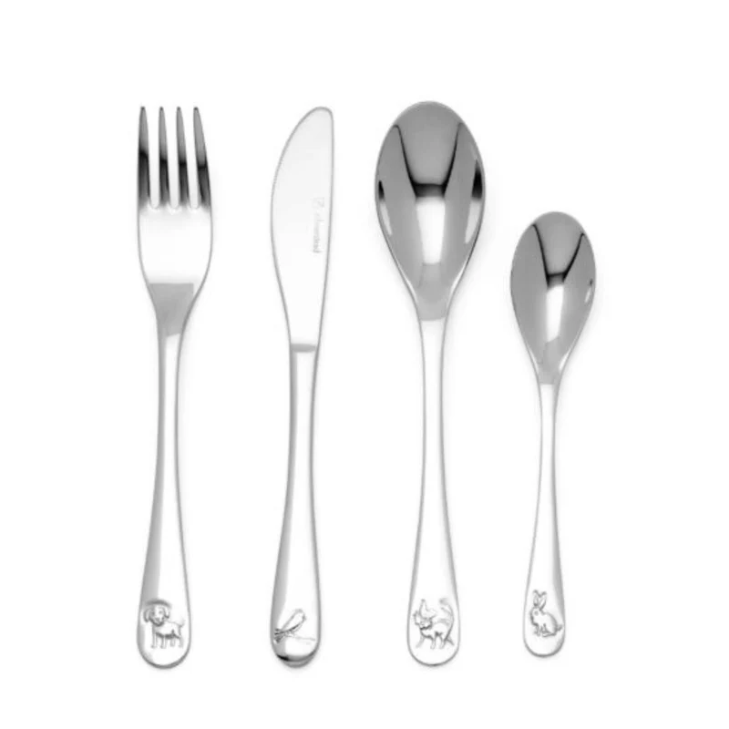 Cubertería de 4 piezas de acero inox Pets Zilverstad