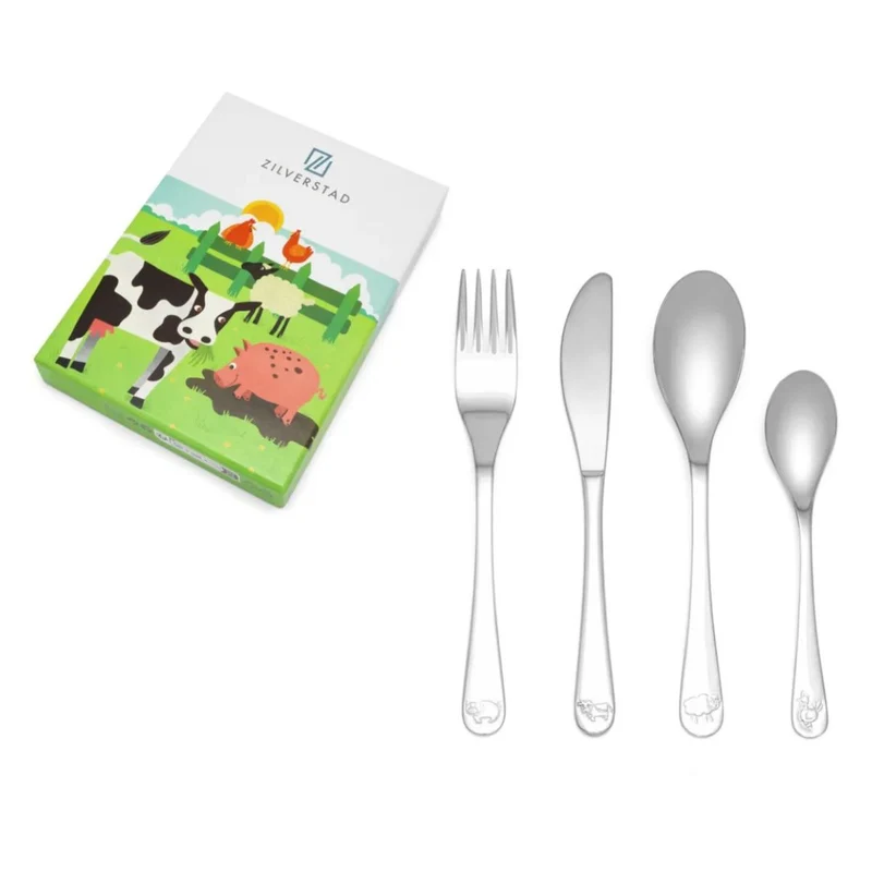 Cubertería de 4 piezas de acero inox Farm Zilverstad