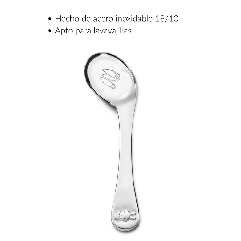 Cuchara lateral de acero inox Miffy Zilverstad