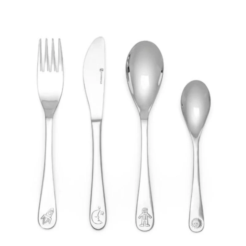 Cubertería de 4 piezas de acero inox Space Zilverstad