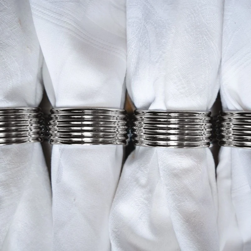 Set de 4 servilleteros de acero inox Elana Zilverstad