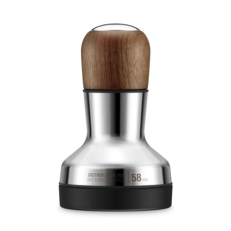 Accesorio para airear y nivelar el café molido de acero inox y madera de nogal Sage