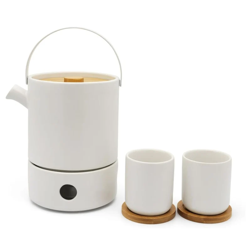 Set de tetera de cerámica 1,2 l con calentador Umea Bredemeijer