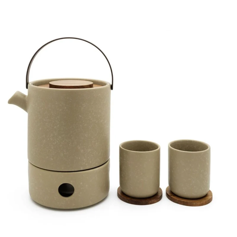 Set de tetera de cerámica 1,2 l con calentador Umea Bredemeijer
