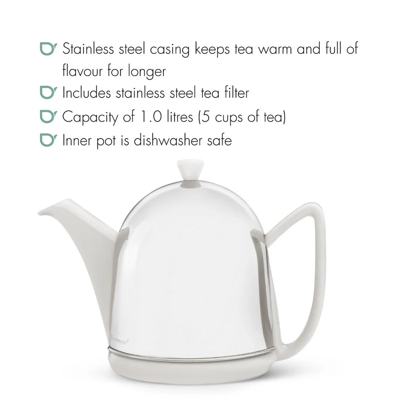 Tetera cerámica con carcasa aislante de inox Cosy® Manto Bredemeijer
