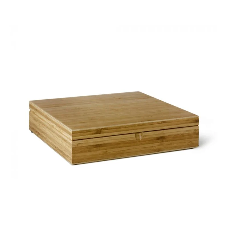 Caja de té de bambú con 12 compartimentos Bredemeijer