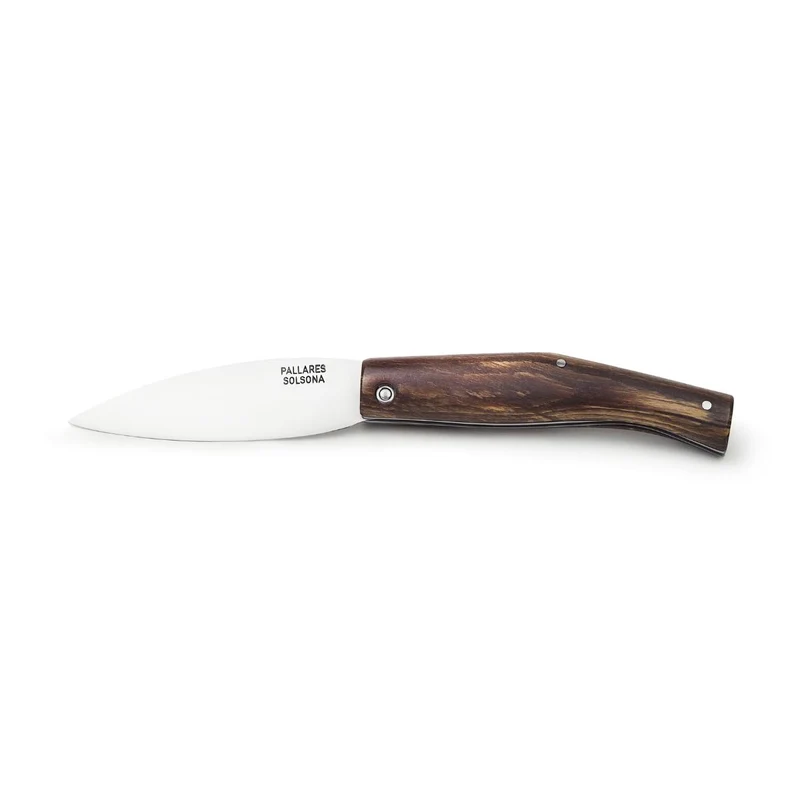 Navaja de acero inoxidable con mango de madera Pallarès