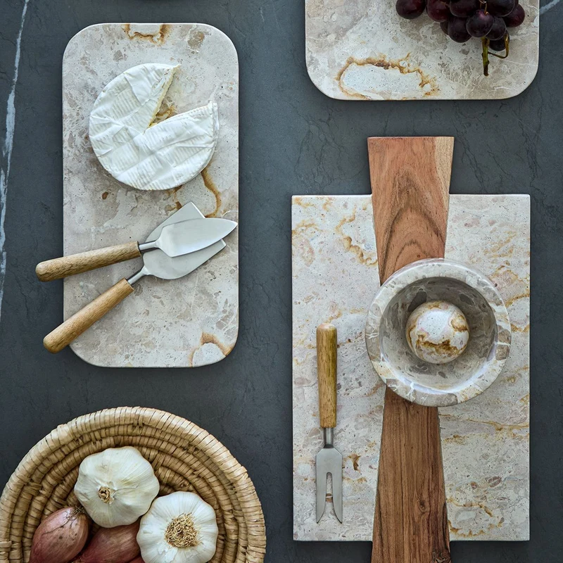 Tabla de mármol y madera para cortar y presentar Thyme Affari of Sweden