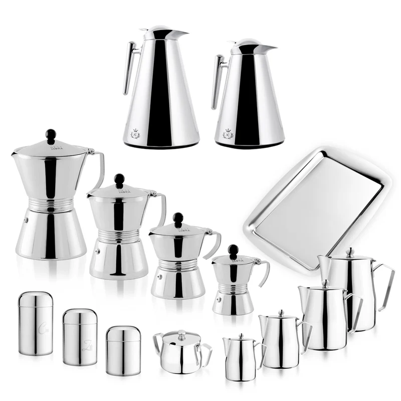 Set caraffe termiche con caffettiere acciaio ad induzione - Avant