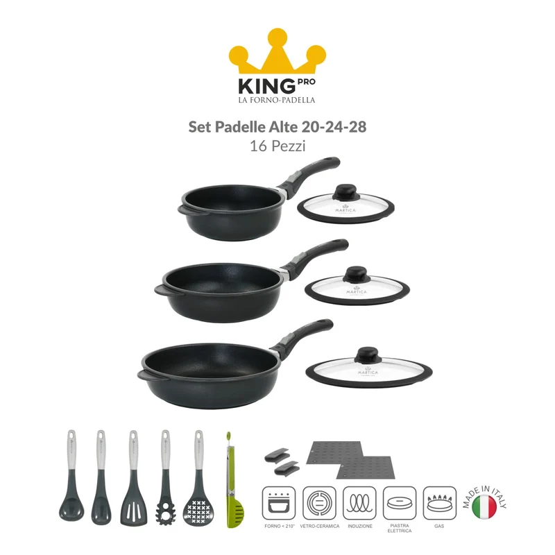 Set padelle antiaderenti induzione - King Pro
