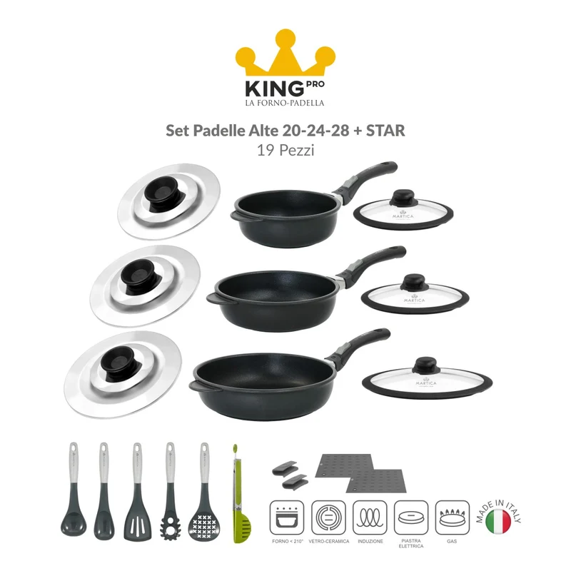 Set padelle antiaderenti induzione - King Pro Star