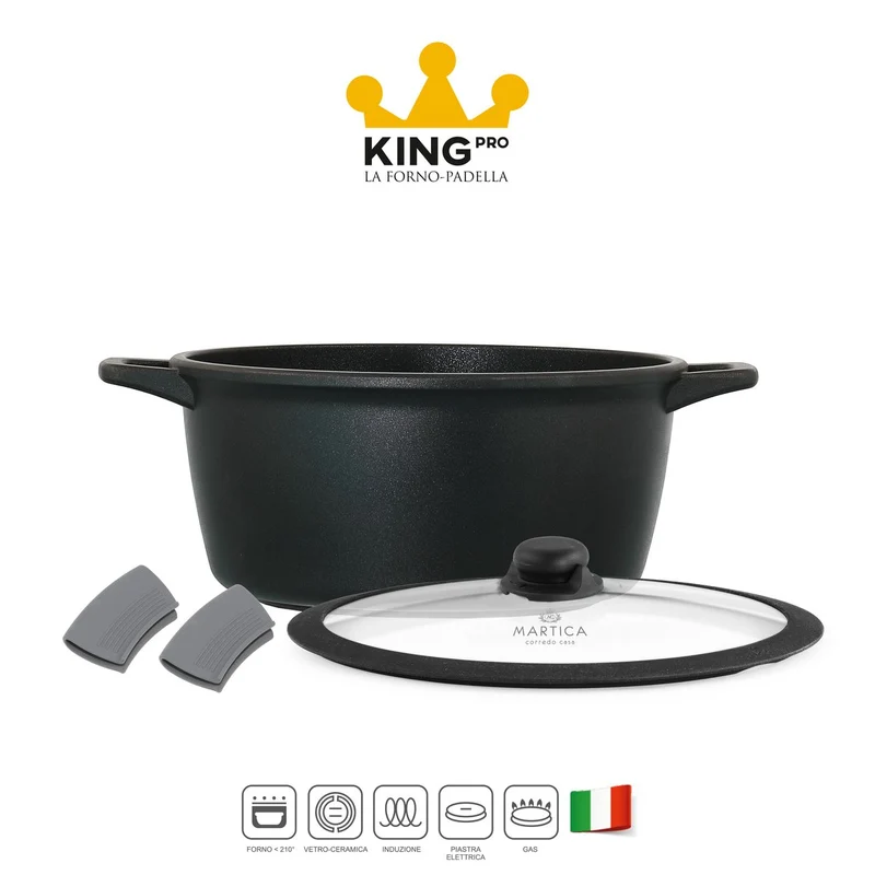 Casseruola forno antiaderente ad induzione grandissima da 32 - King Pro