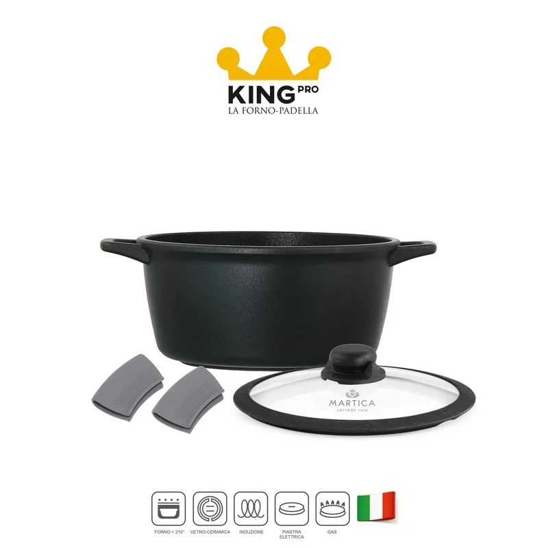 Casseruola forno antiaderente ad induzione media da 24 - King Pro