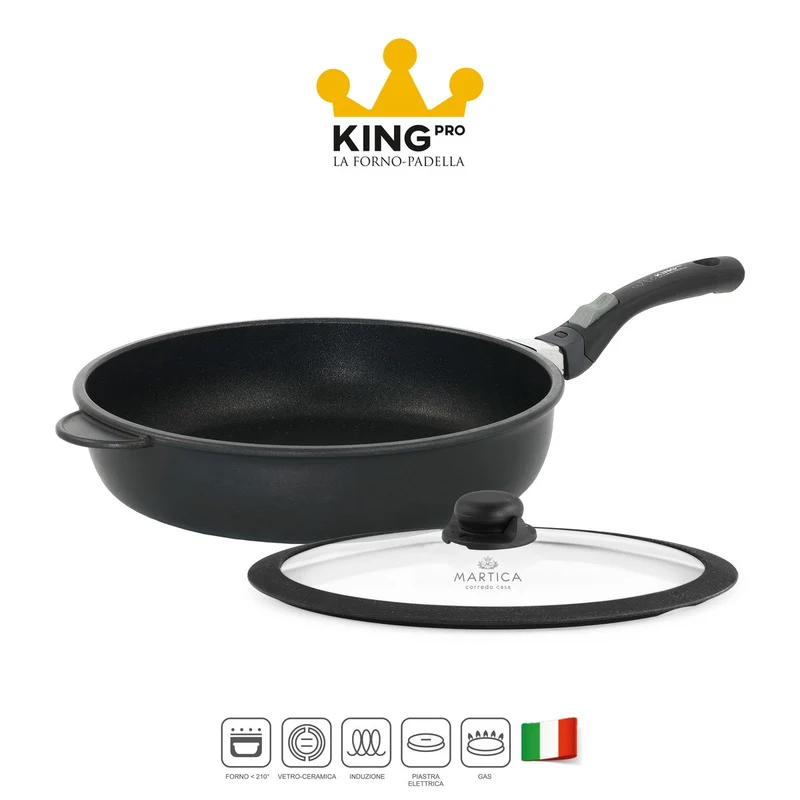 Padella ad induzione antiaderente grandissima da 32 alta - King Pro