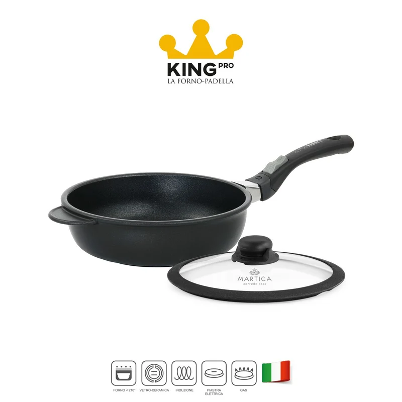 Padella ad induzione antiaderente media da 24 alta - King Pro