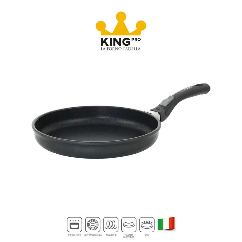 Padella per induzione grande da 28 bassa antiaderente - King Pro