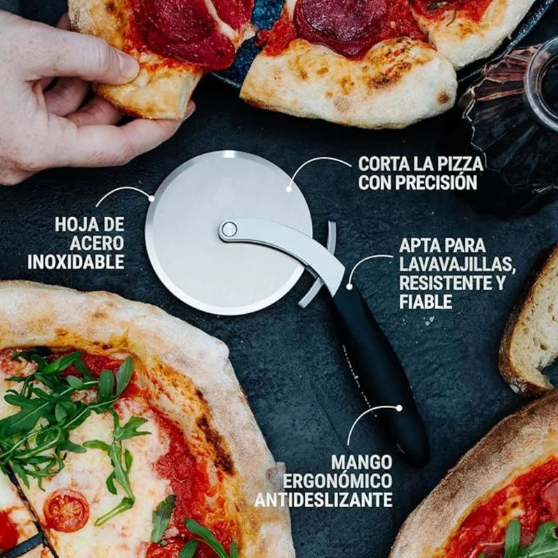 Cortador de pizzas con funda protectora 2 en 1 Microplane