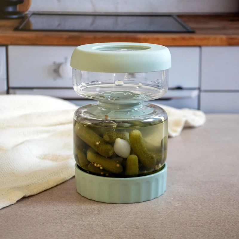 Recipiente de cristal para aceitunas y encurtidos Pebbly