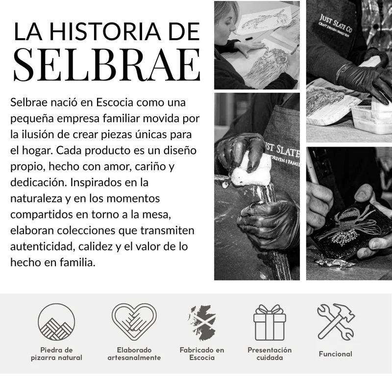 Posavasos individuales de pizarra Selbrae