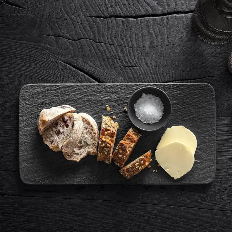 Bandeja rectangular de porcelana para servir Manufacture Rock Villeroy & Boch