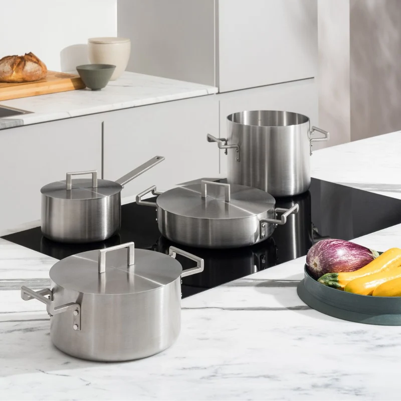 Batería de cocina de acero inoxidable multicapa Convivio Alessi