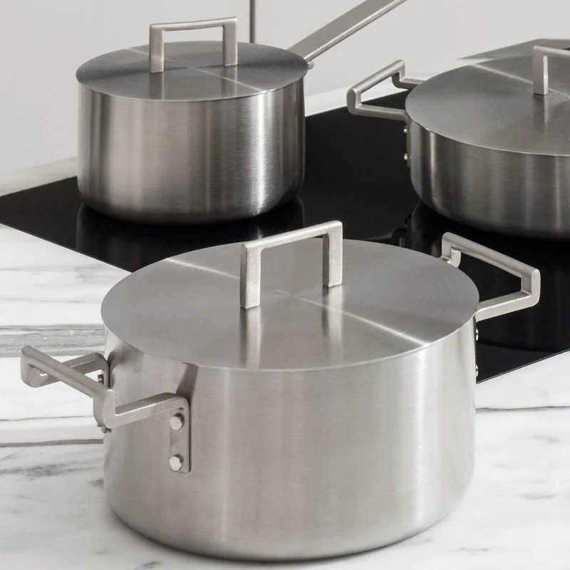 Batería de cocina de acero inoxidable multicapa Convivio Alessi
