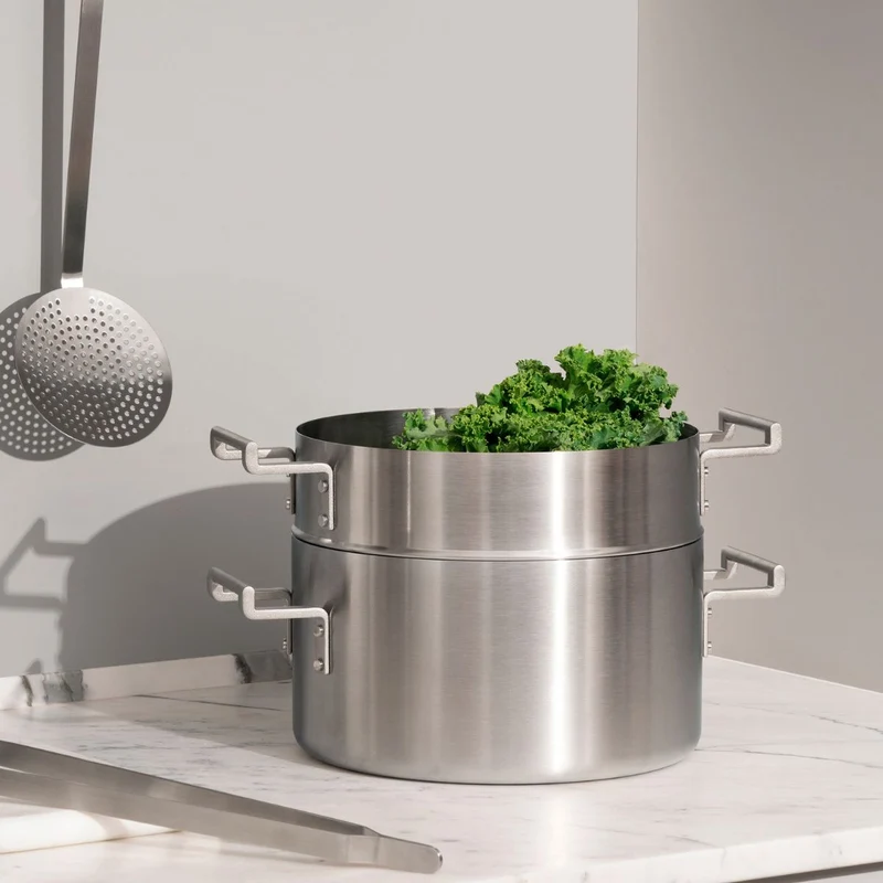Batería de cocina de acero inoxidable multicapa Convivio Alessi