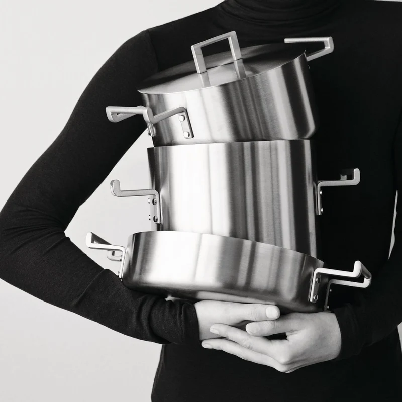 Batería de cocina de acero inoxidable multicapa Convivio Alessi