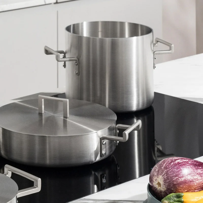 Batería de cocina de acero inoxidable multicapa Convivio Alessi