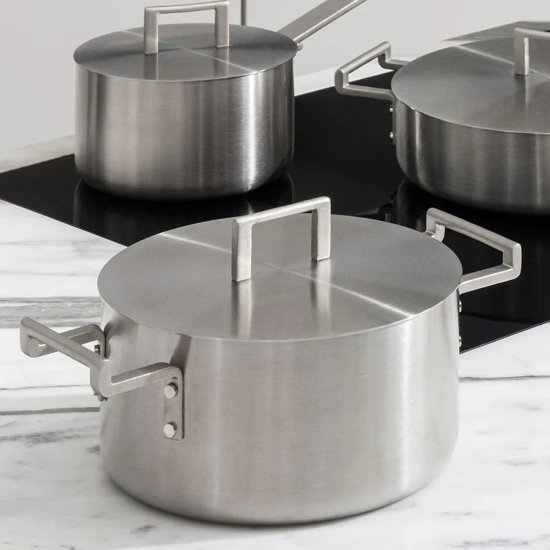 Batería de cocina de acero inoxidable multicapa Convivio Alessi