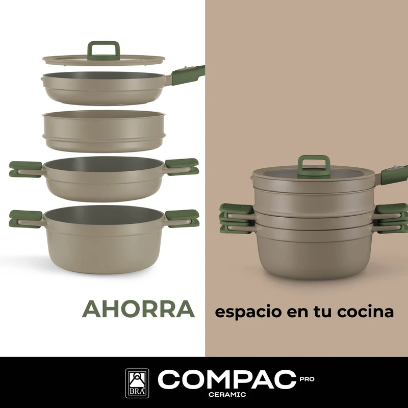 Batería de cocina cerámica 5 piezas Compac Pro Ceramic Bra