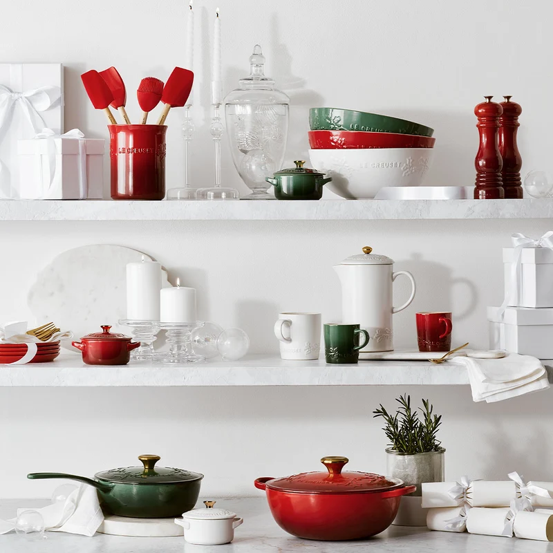 Bote cerámico para espátulas Holly ¡Edición Especial Navidad! Le Creuset